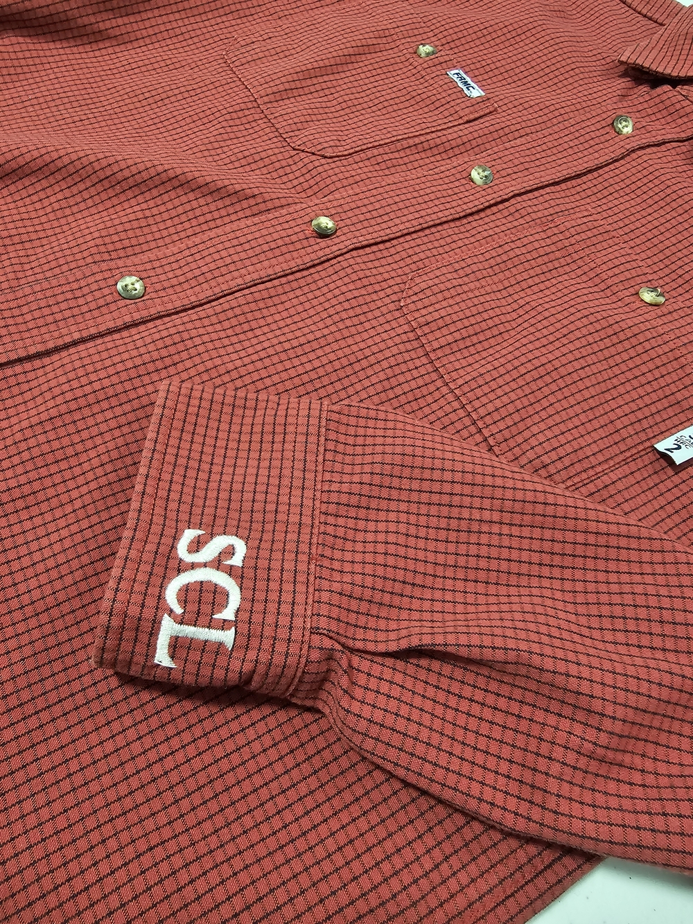 Tyndale Flame Resistant Work Shirt Men's Red Plaid Long Sleeve Button-Down - Picture 8 of 12
